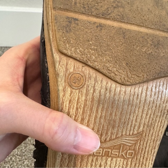 Dansko Maria Leather Milled Nubuck Ankle Boots Grey Black Western Fall Boho - Picture 5 of 11